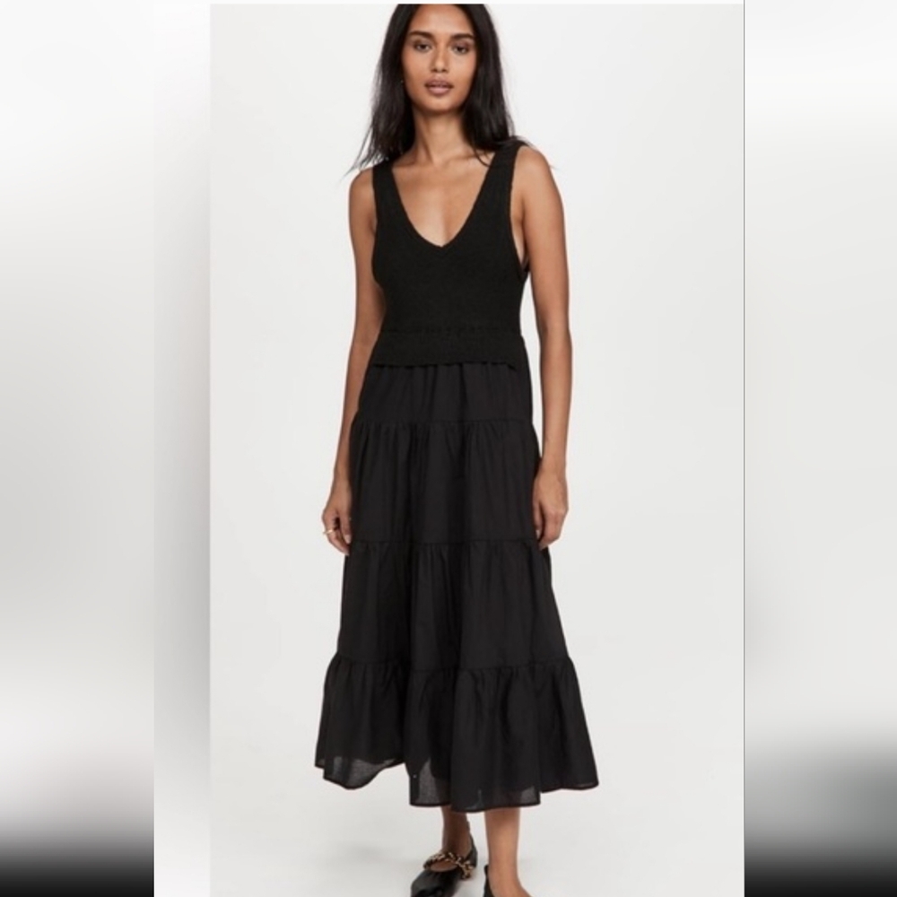 Anthropologie En Saison Sweater Knit Tiered Tank Top / Sleeveles Maxi Dress